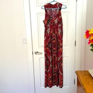 Rarely worn sleeveless v neck maxi dress